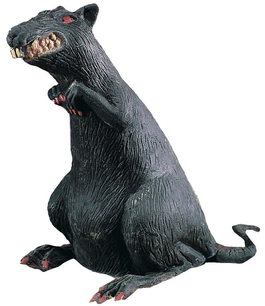 Rubies Rubber Standing Rat With Red Eyes Decoration Prop, Black 18