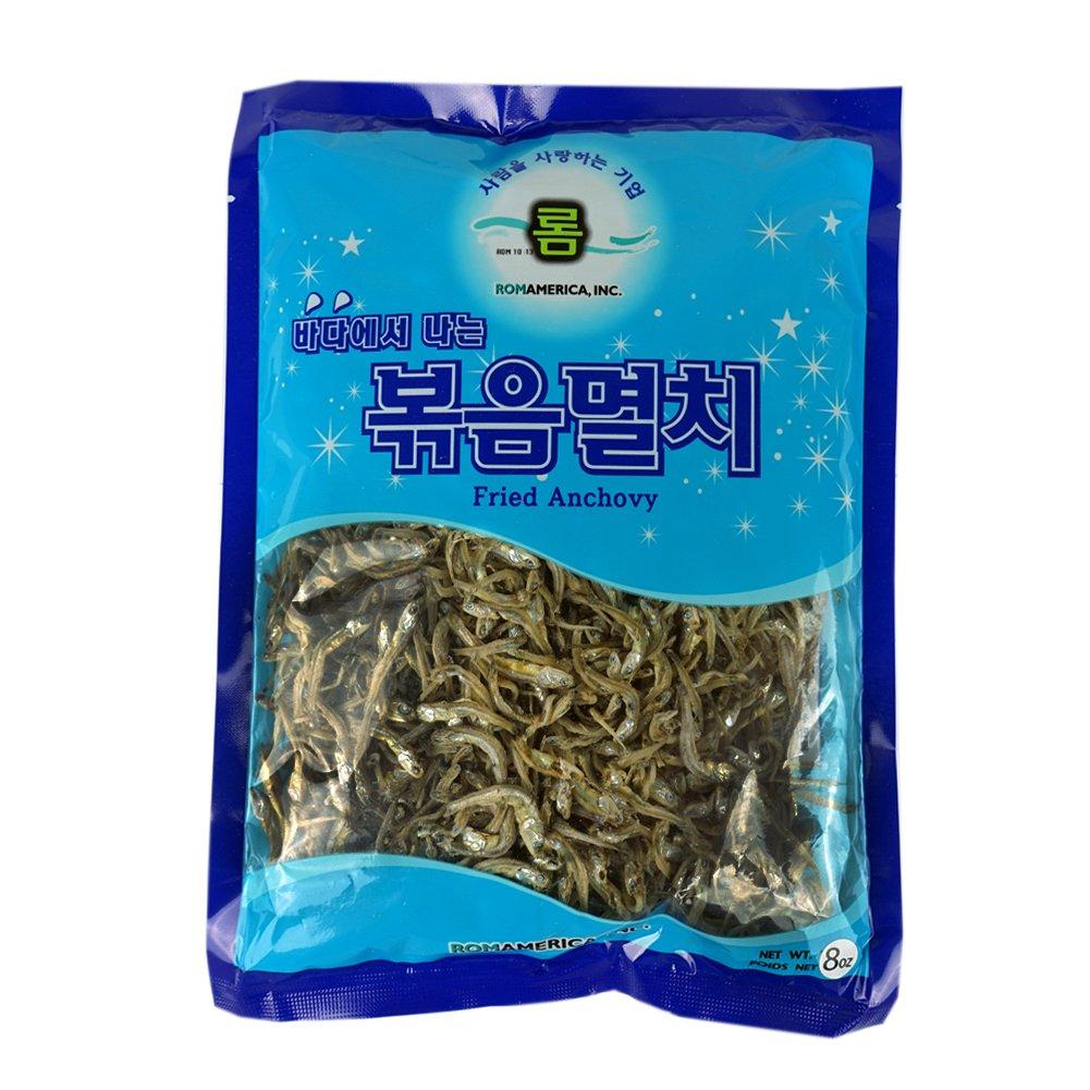 ROM AMERICA Korean Middle Size Dried Anchovies 8 oz (226g) Anchovy for